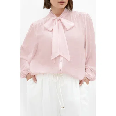 City Chic Arianna Button-up Shirt In Pink