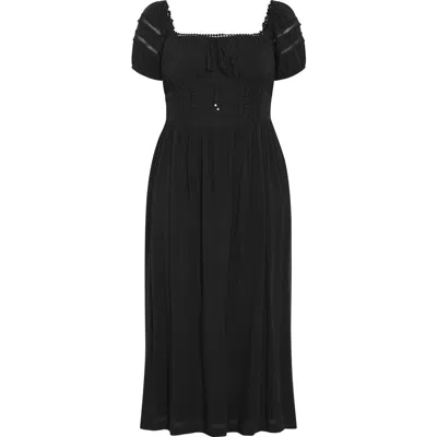 City Chic Arielle Maxi Dress In Black