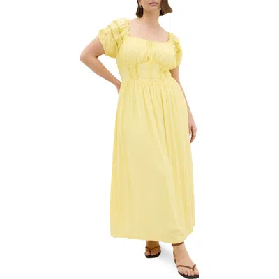 City Chic Arielle Maxi Dress In Yellow