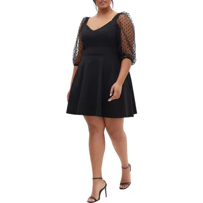 City Chic Asher Dress In Black