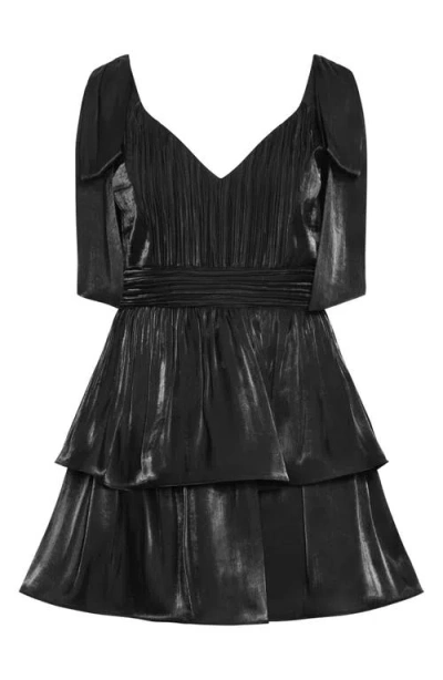City Chic Betty Bow Cocktail Dress In Black