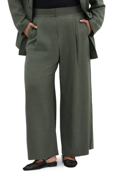 City Chic Blakely Wide Leg Pants In Green