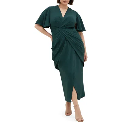 City Chic Braelynn High-low Maxi Dress In Green