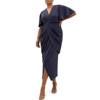 City Chic Braelynn High-low Maxi Dress In Blue