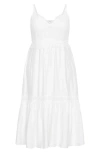 City Chic Brielle Lace Trim Maxi Sundress