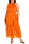 CITY CHIC CALLIE TIERED BELTED MAXI DRESS
