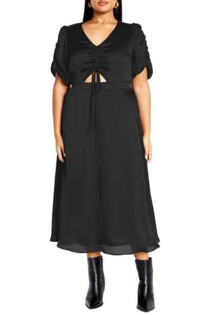 City Chic Cammy Cutout Maxi Dress In Black