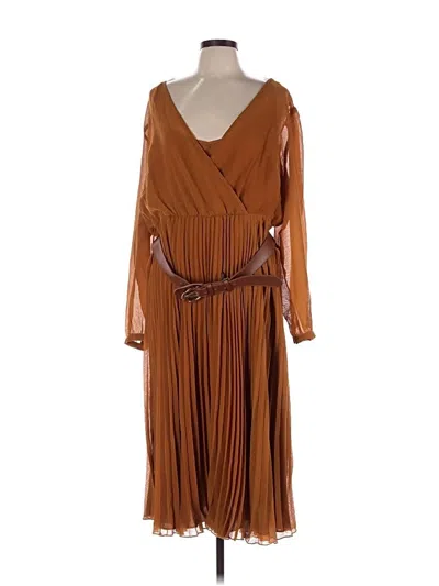 Pre-owned City Chic Casual Dress In Brown