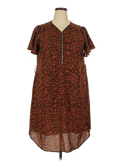 Pre-owned City Chic Casual Dress In Brown