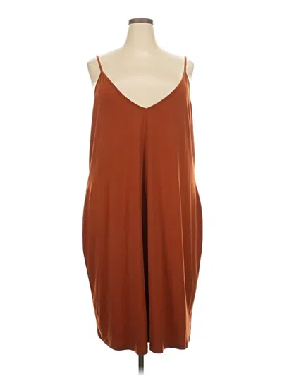 Pre-owned City Chic Casual Dress In Brown