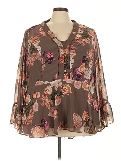 Pre-owned City Chic Casual Dress In Brown