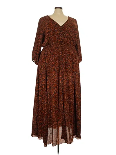 Pre-owned City Chic Casual Dress In Brown
