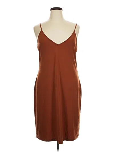 Pre-owned City Chic Casual Dress In Brown