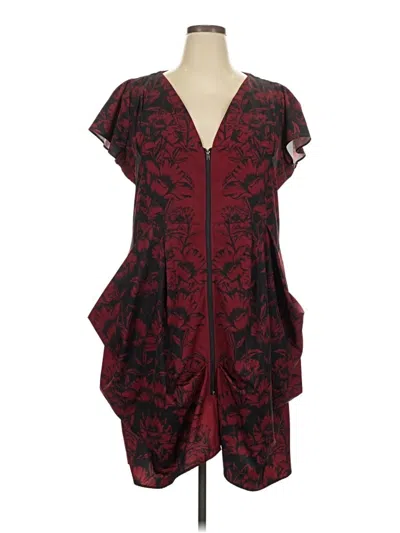 Pre-owned City Chic Casual Dress In Burgundy