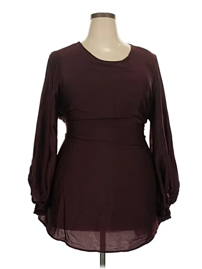 Pre-owned City Chic Casual Dress In Burgundy