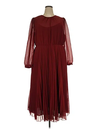 Pre-owned City Chic Casual Dress In Burgundy