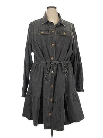 Pre-owned City Chic Casual Dress In Gray