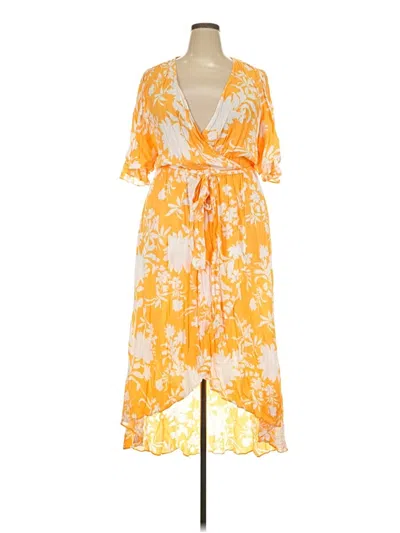Pre-owned City Chic Casual Dress In Orange