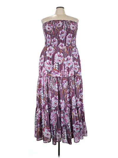 Pre-owned City Chic Casual Dress In Purple