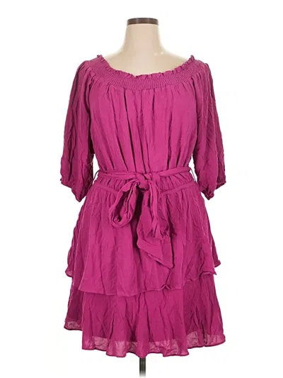Pre-owned City Chic Casual Dress In Purple