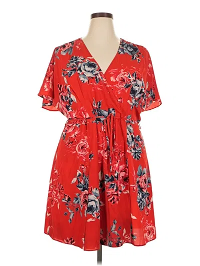 Pre-owned City Chic Casual Dress In Red