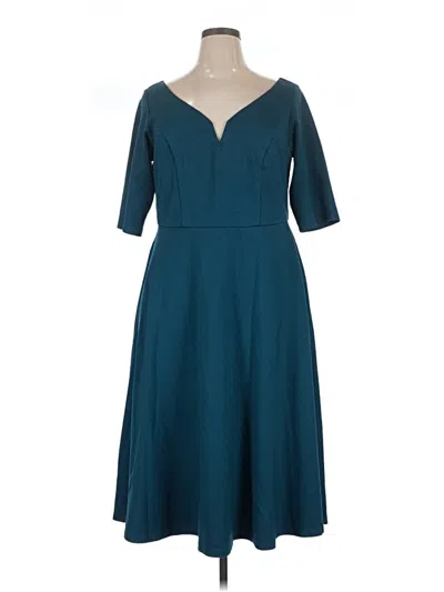 Pre-owned City Chic Casual Dress In Teal