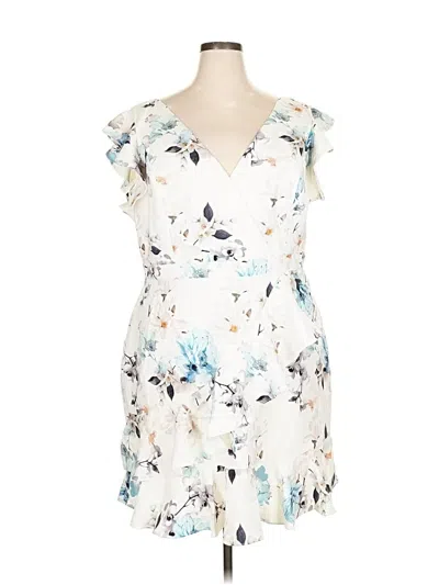 Pre-owned City Chic Casual Dress In White