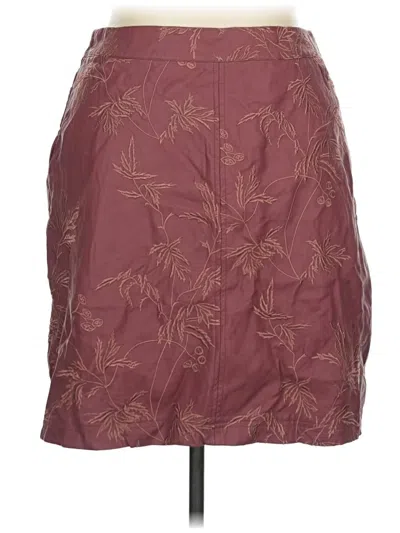 Pre-owned City Chic Casual Skirt In Burgundy