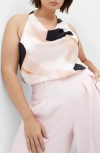 City Chic Chloe Print Cowl Neck Sleeveless Top