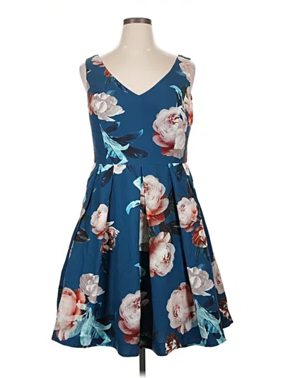 Pre-owned City Chic Cocktail Dress In Blue