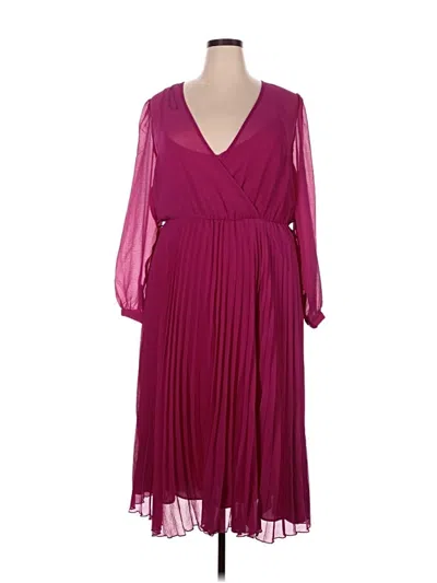 Pre-owned City Chic Cocktail Dress In Burgundy