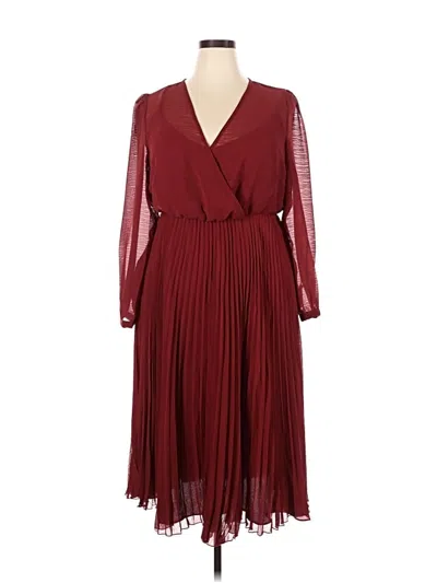 Pre-owned City Chic Cocktail Dress In Burgundy