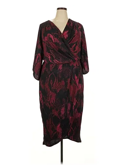 Pre-owned City Chic Cocktail Dress In Burgundy