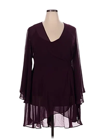 Pre-owned City Chic Cocktail Dress In Burgundy