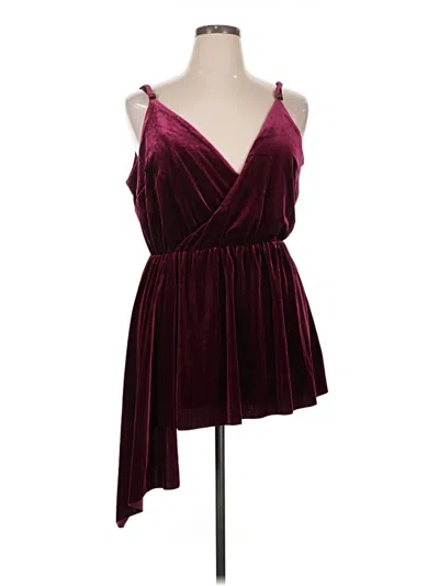City Chic Cocktail Dress In Burgundy