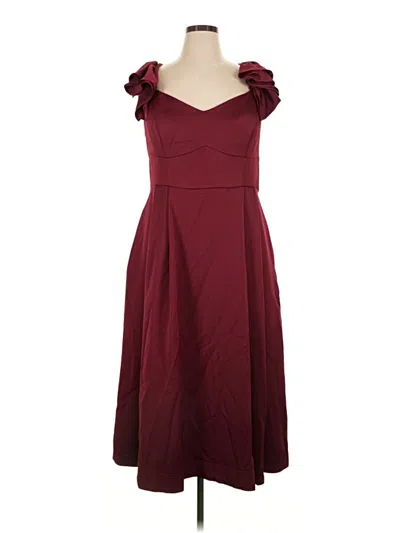 Pre-owned City Chic Cocktail Dress In Burgundy