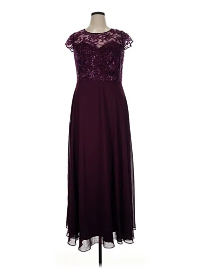 Pre-owned City Chic Cocktail Dress In Burgundy