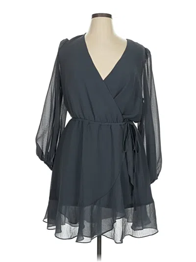 Pre-owned City Chic Cocktail Dress In Gray