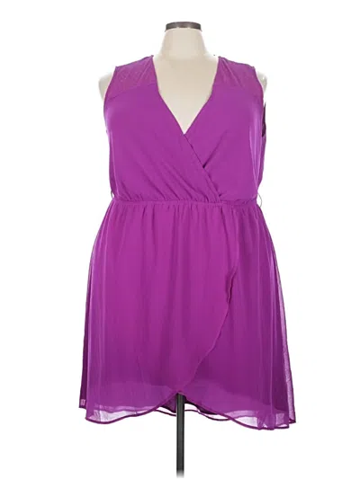 Pre-owned City Chic Cocktail Dress In Purple