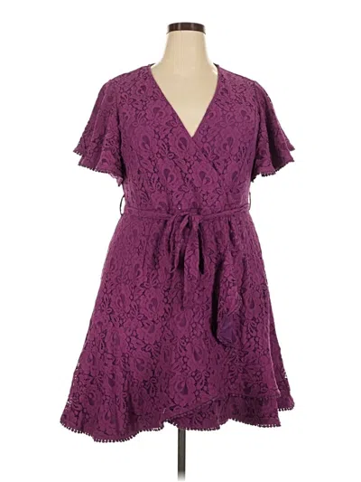 Pre-owned City Chic Cocktail Dress In Purple