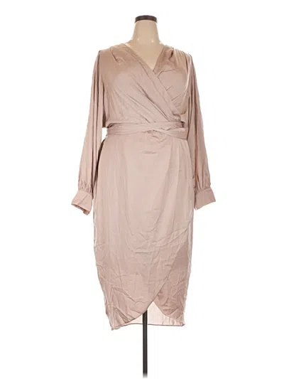 Pre-owned City Chic Cocktail Dress In Tan