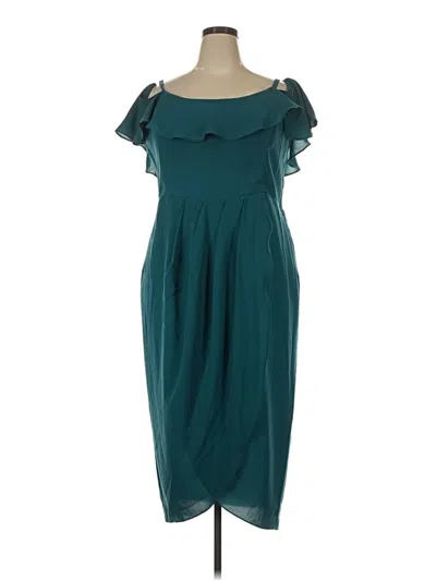Pre-owned City Chic Cocktail Dress In Teal