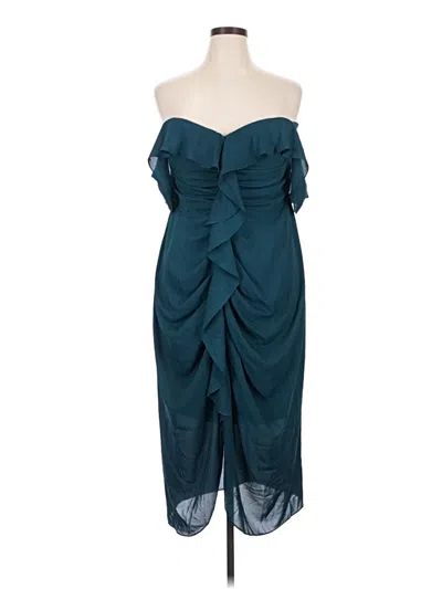 Pre-owned City Chic Cocktail Dress In Teal