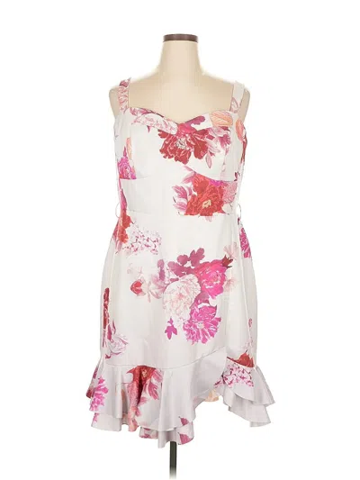 Pre-owned City Chic Cocktail Dress In White