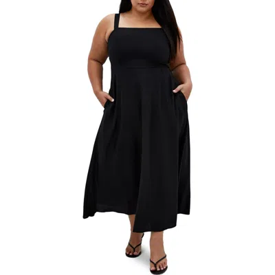 City Chic Collins Fit & Flare Maxi Dress In Black