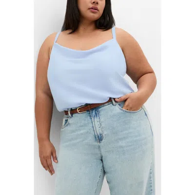 City Chic Cowl Neck Camisole In Blue