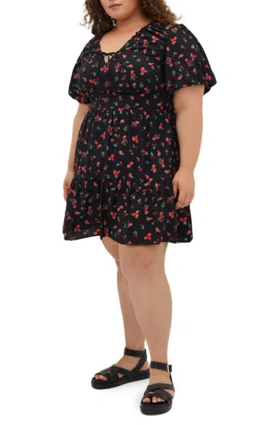 City Chic Daphne Floral Dress In Ditsy Daydream