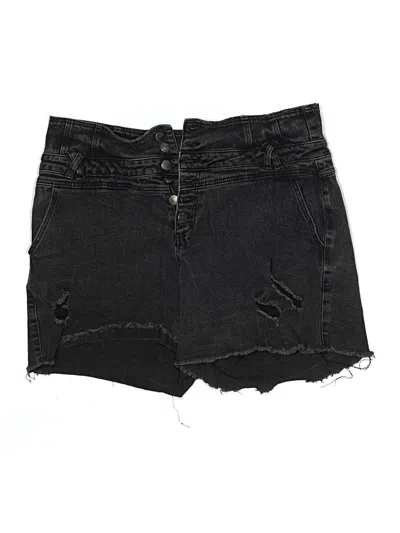 Pre-owned City Chic Denim Shorts In Black