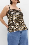 City Chic Disco Paillette Sequin Camisole