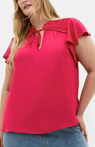 City Chic Drama Queen Woven Shirt In Multi